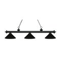 Z-Lite Riviera 3 Light Billiard Light, Matte Black 200-3MB-MMB